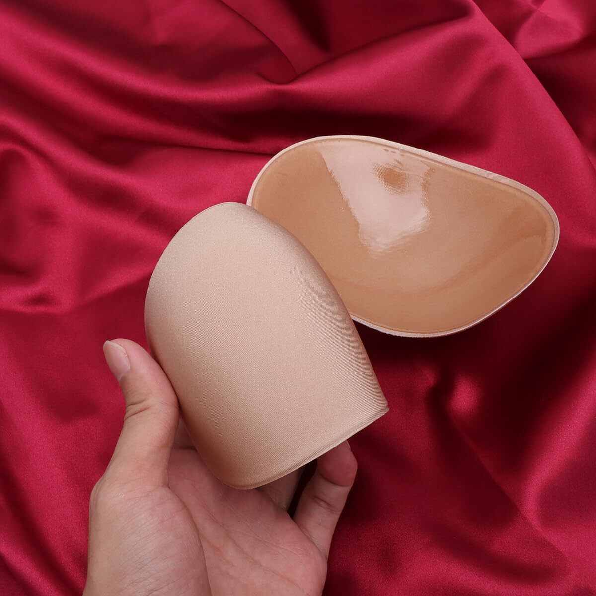 Women Shoulder Pads Adhesive Shoulder Enhancer Anti-slip Cushion Push Up Khaki