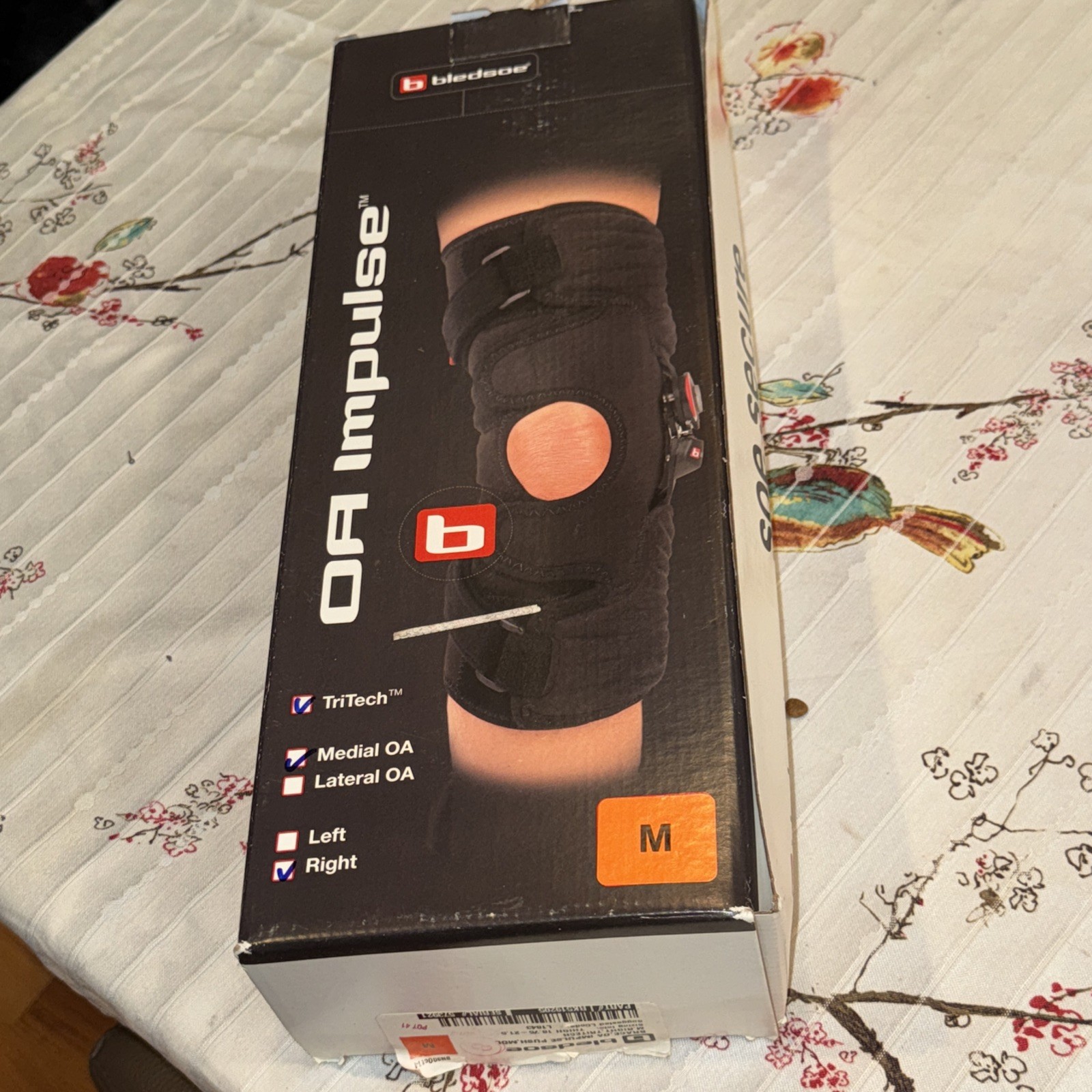 Bledsoe OA Impulse TriTech Medial OA Right Knee Brace Black Size Medium