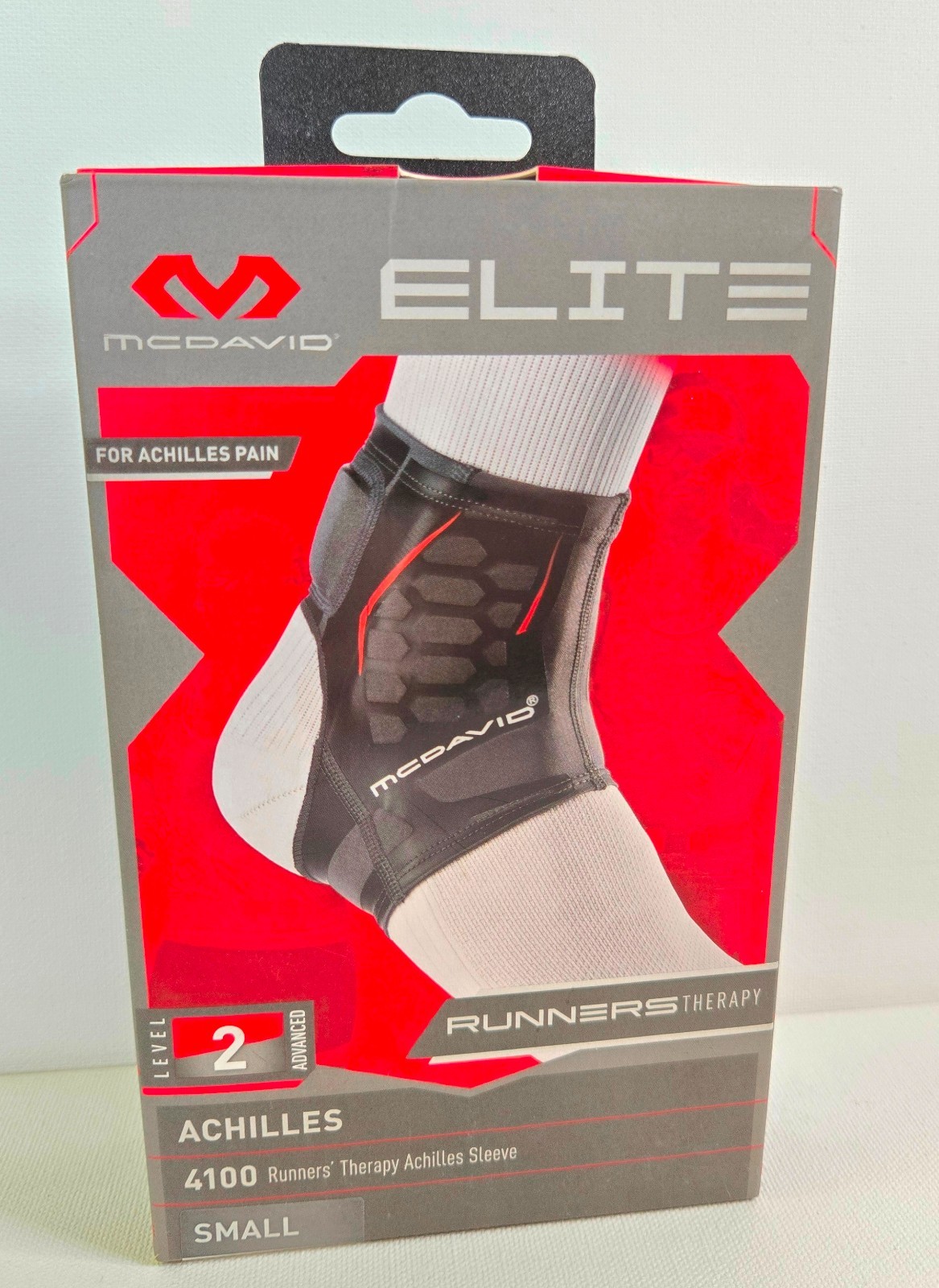 McDavid Elite Runners Therapy Level 2 Compression Sleeve, Achilles Pain, SMALL