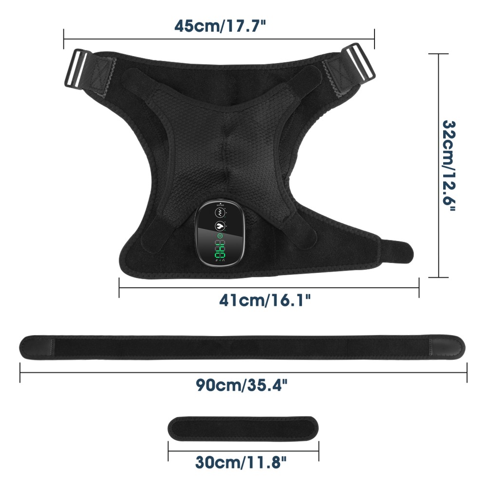5000amh Heated Shoulder Massager With Vibration Massage Brace Joint Pain Relief