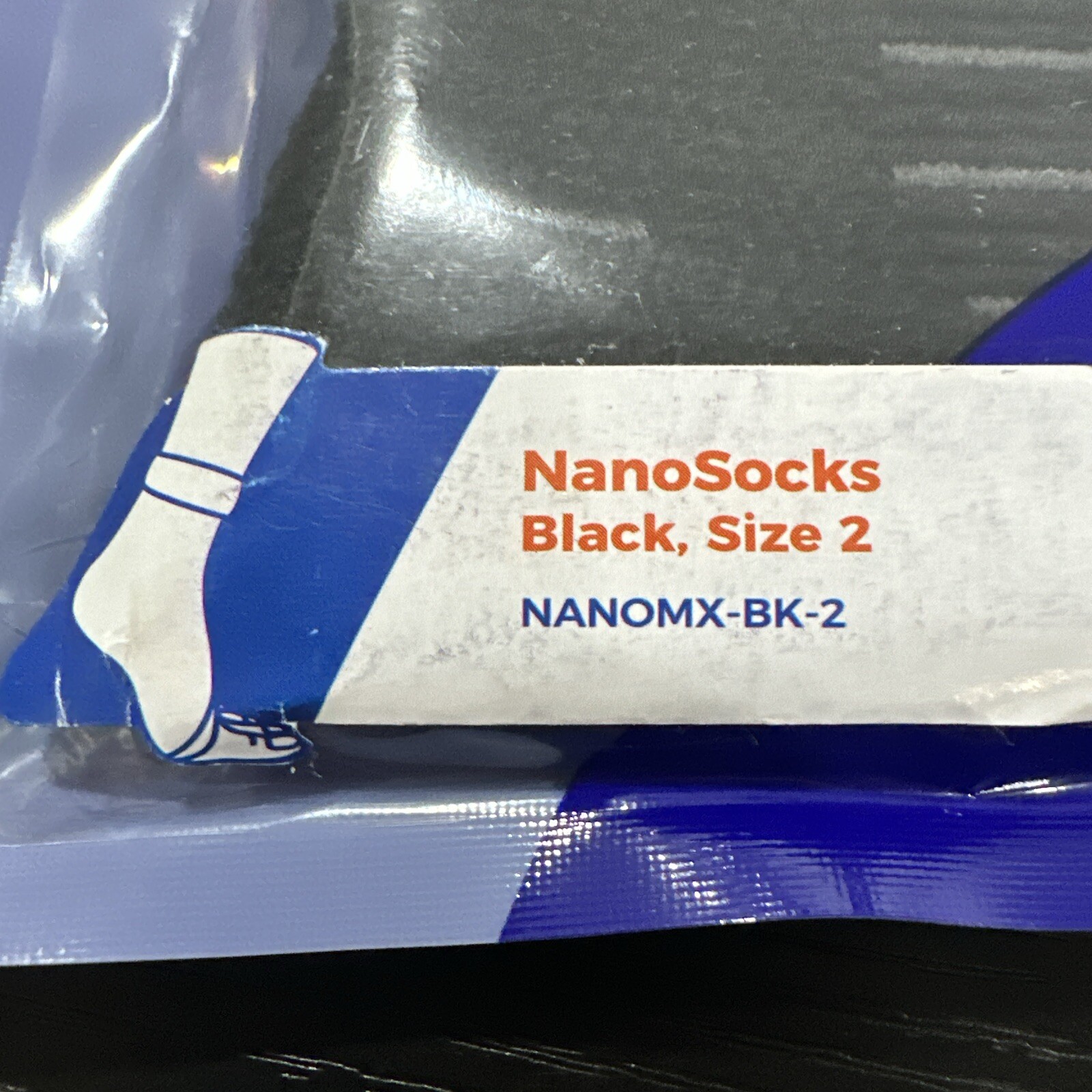 Nanosocks Compression 3D Nano-Weave Technology Nanomx-BK-2 Black Size 2 Medium