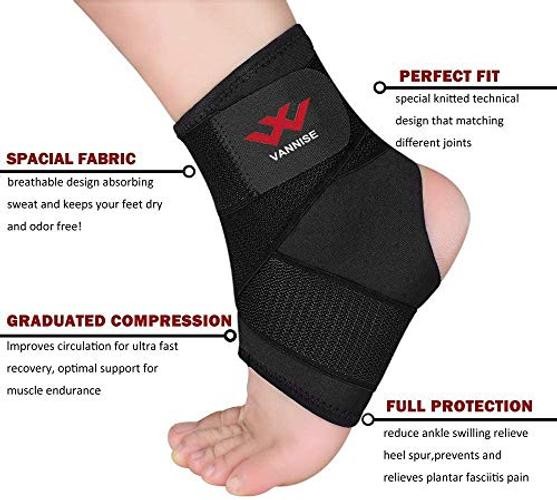 Ankle Brace, 2PCS Breathable & Strong Ankle Brace for Medium (Pack of 2)