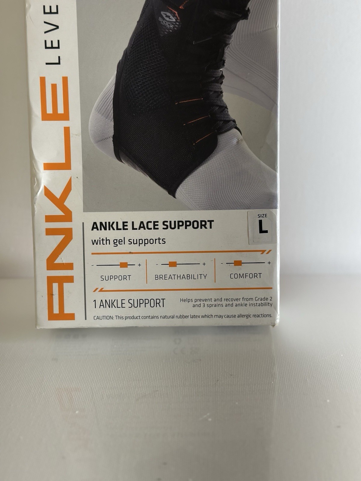 Shock Doctor Ankle Level 2 Ankle Support 849 Ultra Lace Up Ankle , Large, Black