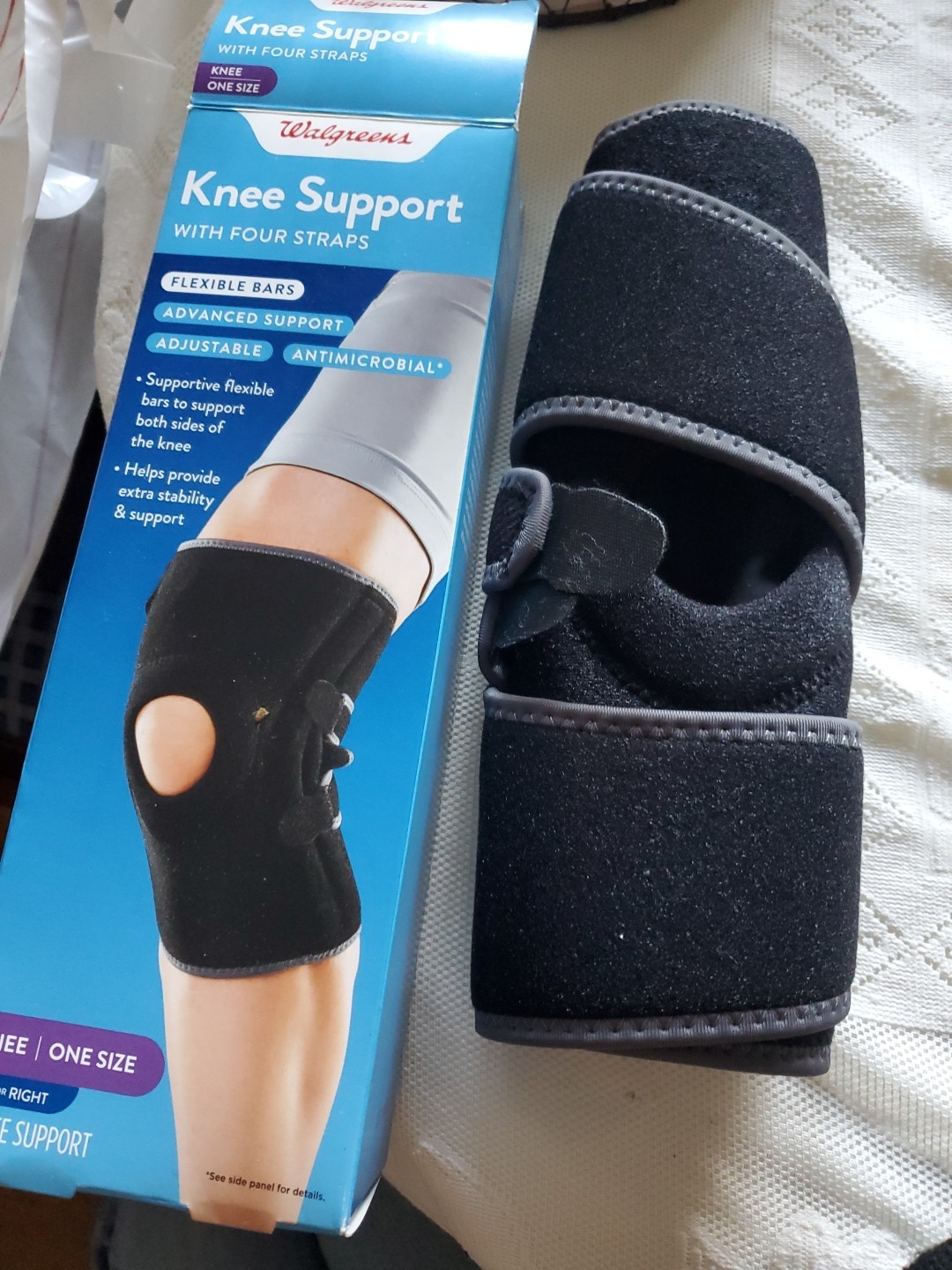 Walgreens Knee Support One Size Adjustable Ite Fits up to 22″