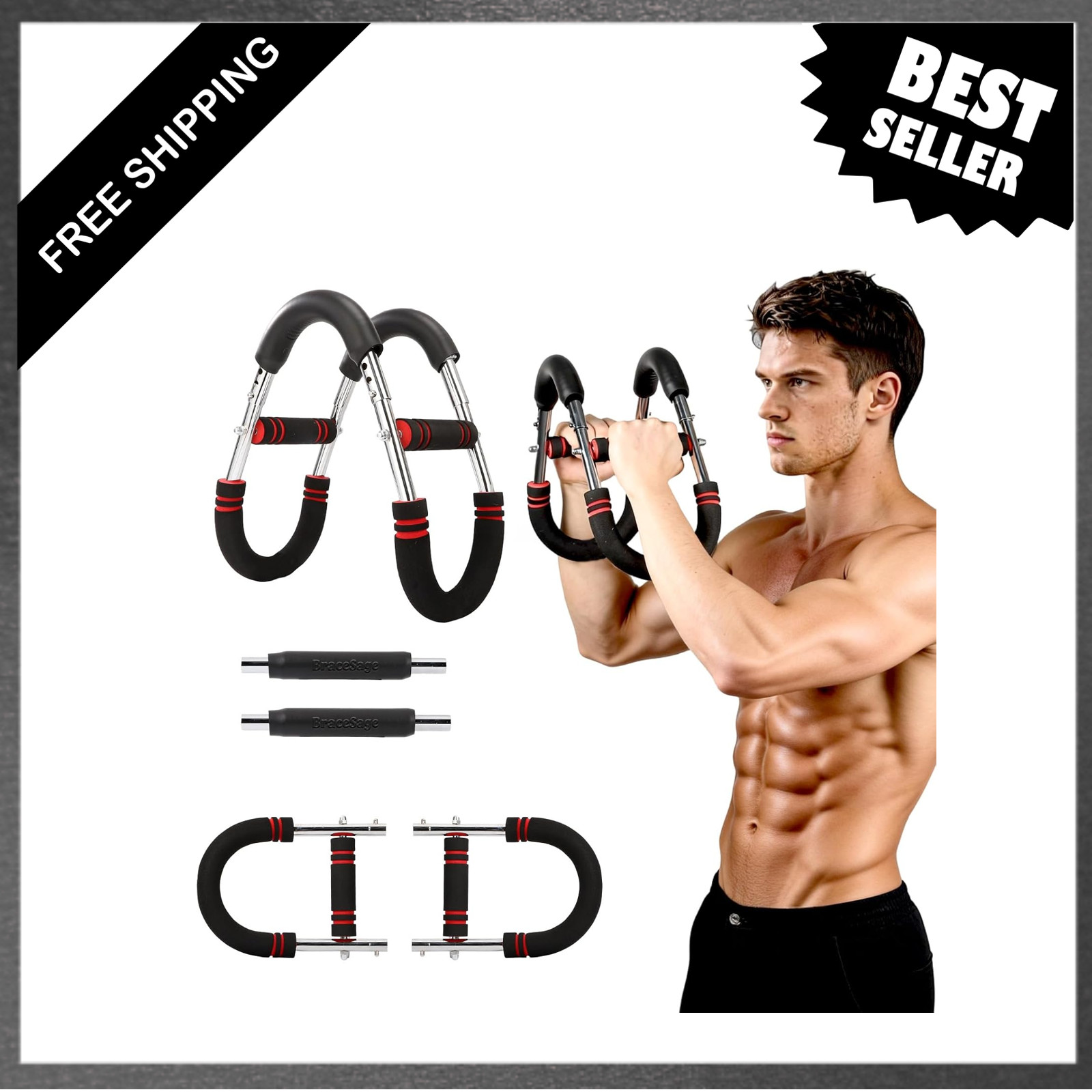 Twister Arm Exerciser, Adjustable Chest Workout Equipment for Men Women Home Gym