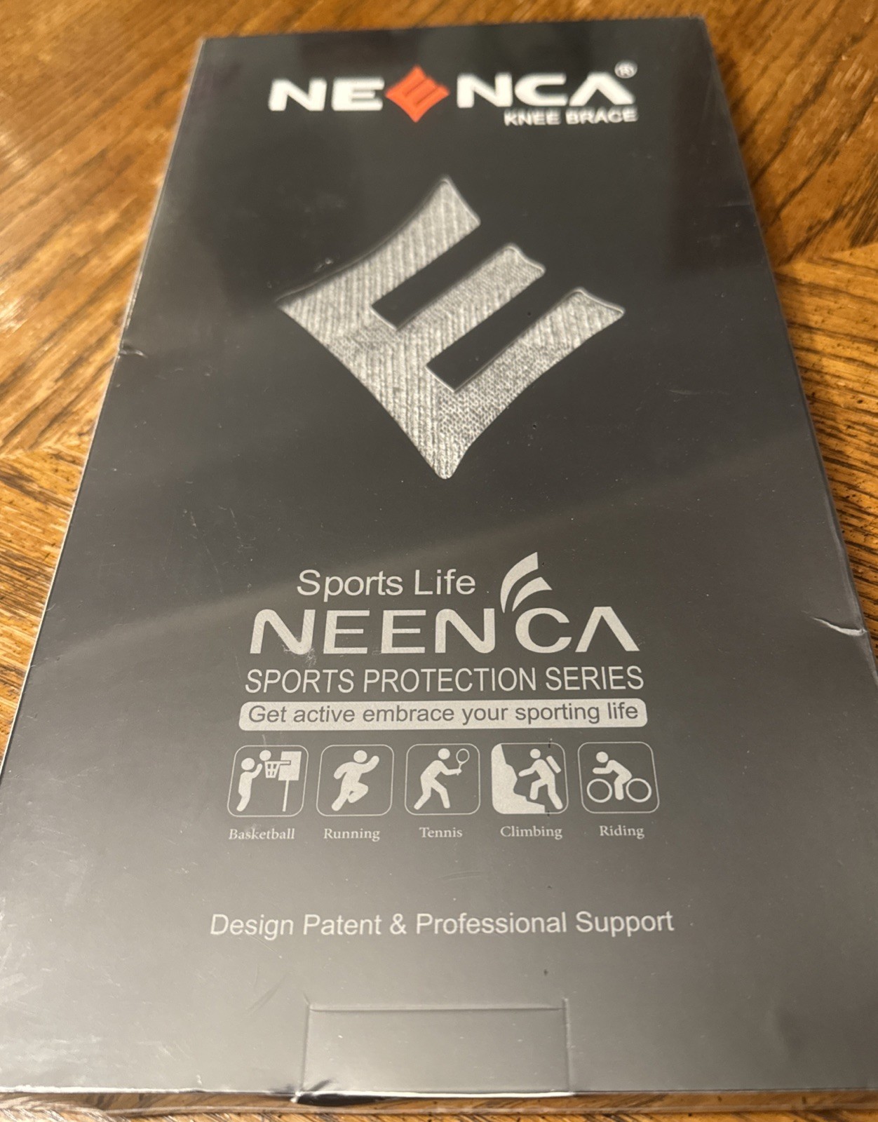 NEENCA Professional Knee Brace Knee Compression Support Sleeve Gray Size Medium