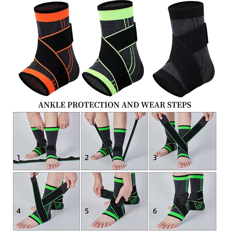 3D Woven Sports Ankle Brace Support High Protection for Running Basketball Sport