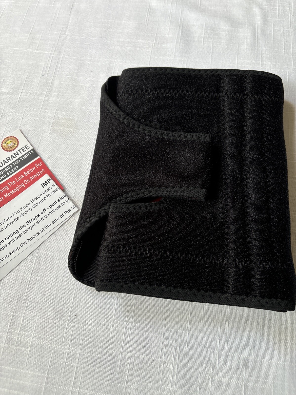 TechWare Pro Adjustable Knee Support X-Large Right Left Unisex Black Brace