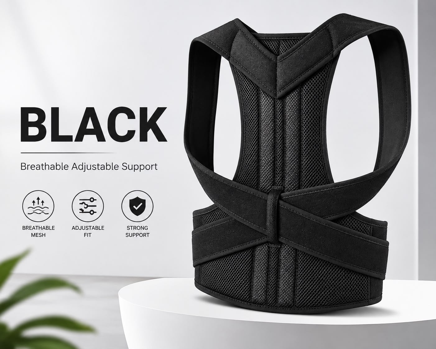 Adjustable Upper Back Posture Corrector Brace Support Belt for Men Women