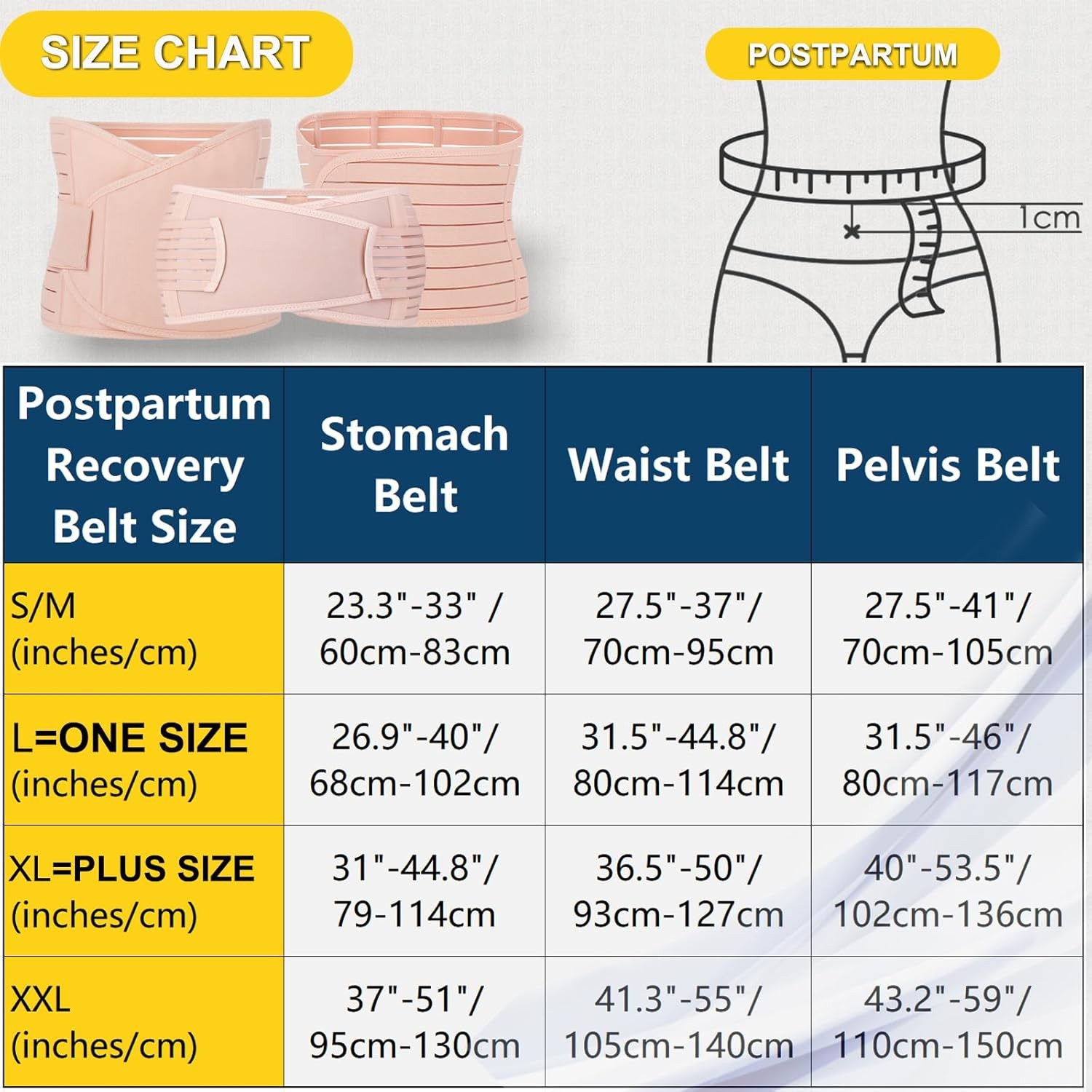 ChongErfei 3 in 1 Postpartum Support – Recovery Large(One Size), Beige