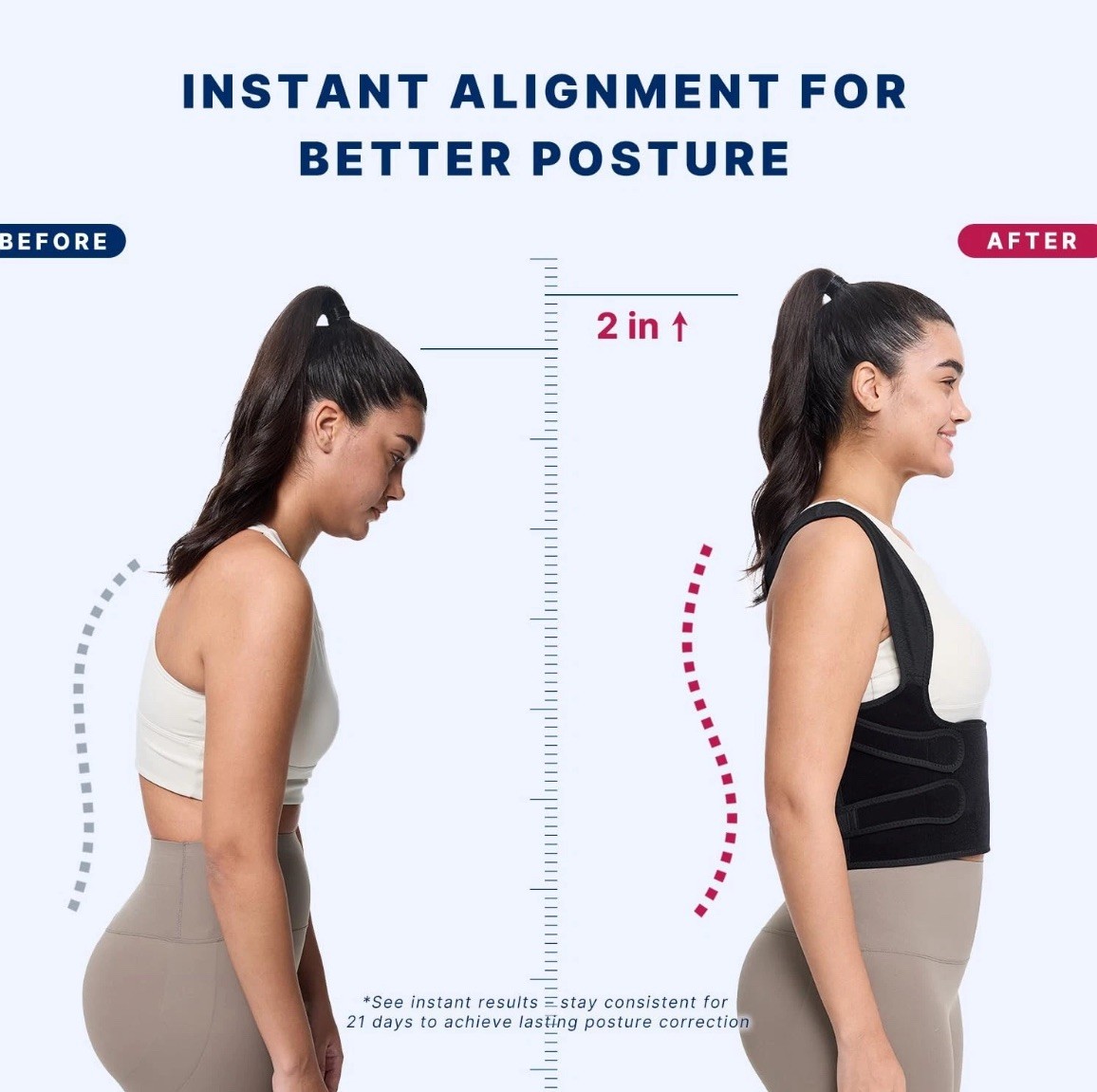 Fit Geno Back Brace Posture Corrector for Women and Men, Shoulder Straightener,