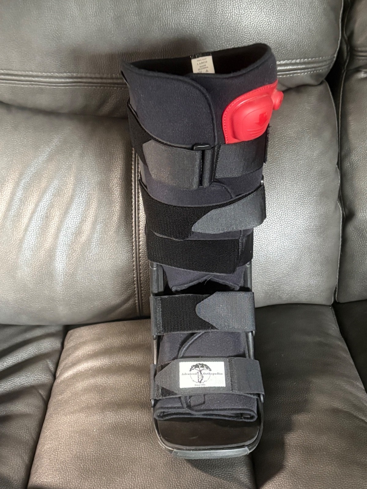 New Air pump DJO Brand XCEL TRAX Full Tall Boot Brace Size LARGE 18” high