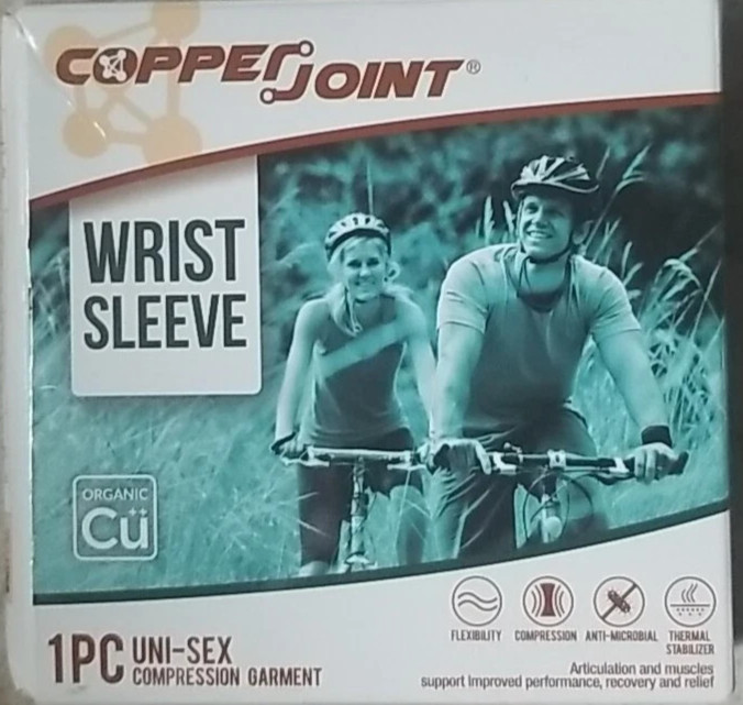 NEW CopperJoint Wrist Sleeve Compression Garment Black (Small / Left) Free Ship
