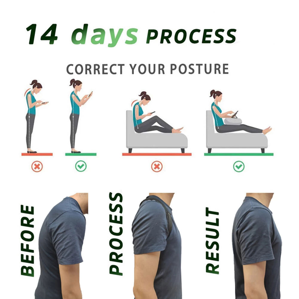 Faja lumbar Corrector de postura Fajas para la espalda Alivio del dolor hombro
