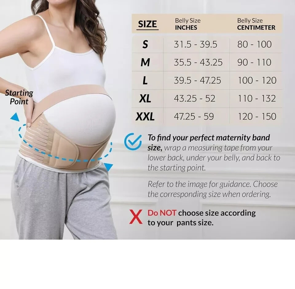 Neo Tech Care Pregnancy Back Belly Brace Size L