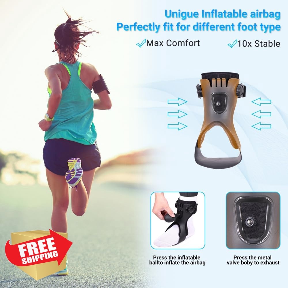 Malloraned left large AFO foot drop brace
