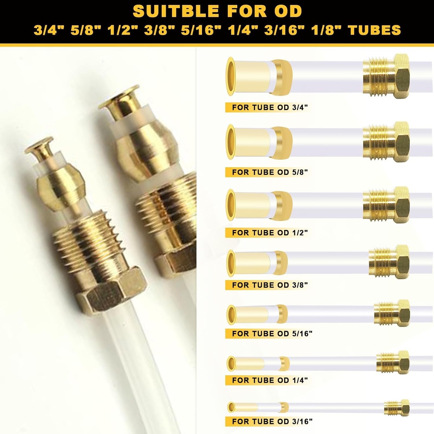 320PCS Brass Compression Sleeves Ferrules Kit