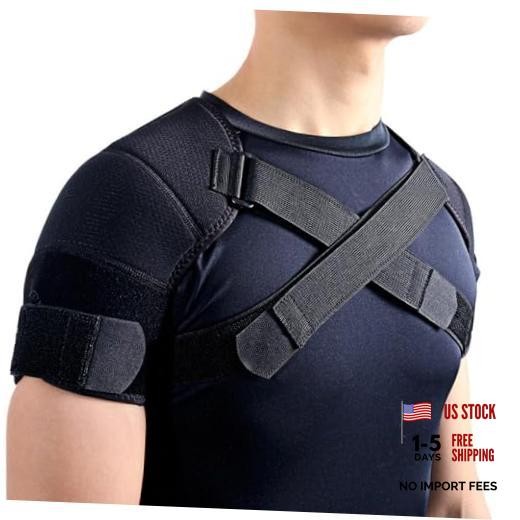 Double Shoulder Support Brace Strap Wrap Neoprene Protector,XXL XX-Large