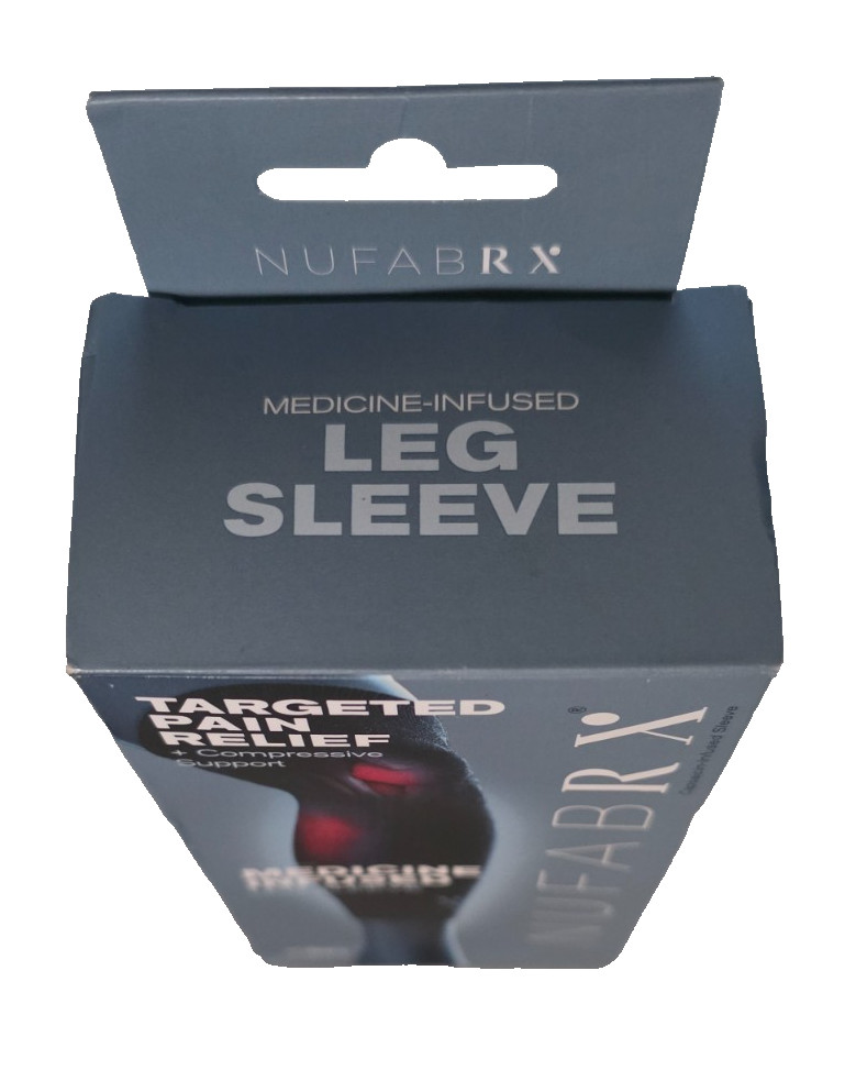 Nufabrx Leg Compression Sleeve for Pain, Thigh, Calf and Knee Brace, ONE Size