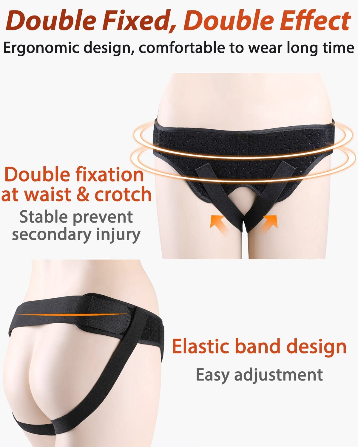Men’s Inguinal Hernia Support Belt Double Groin Hernia Pain Relief Truss Brace