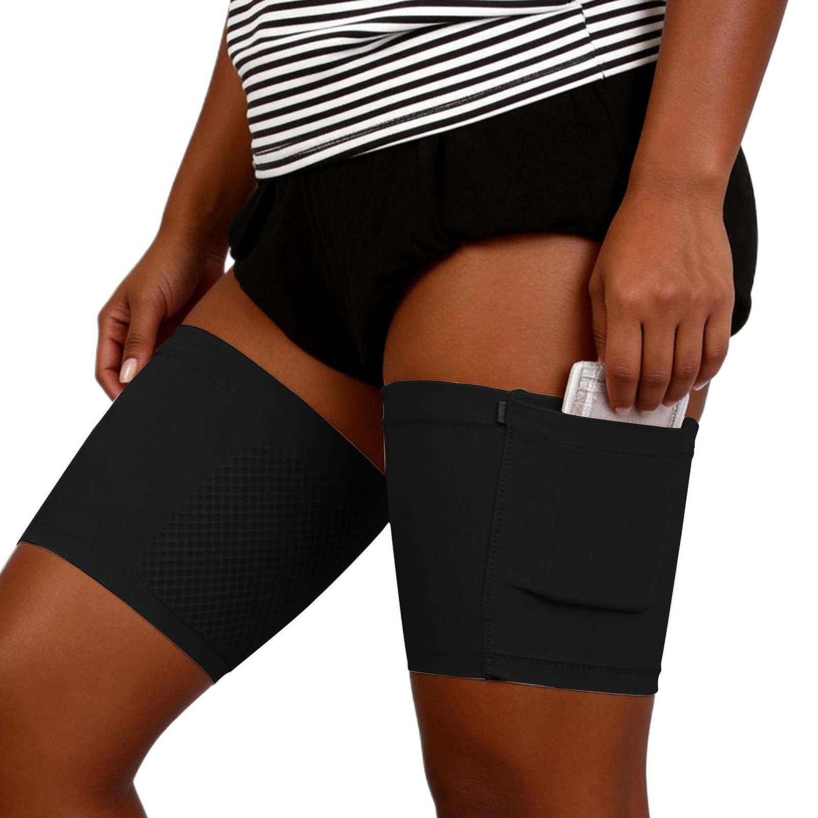 Thigh Strap with Anti Slip Anti Theft Women Men Invisible Ankle Wallet Calf Stra