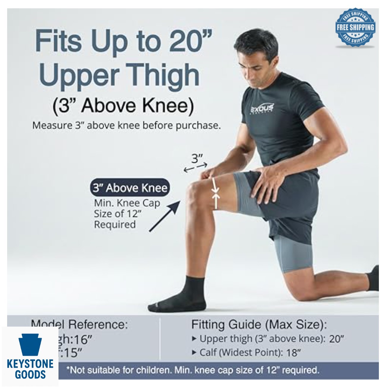 Knee Brace 4-Way Adjustable Wraparound Support Dual Side Stabilizer Patella