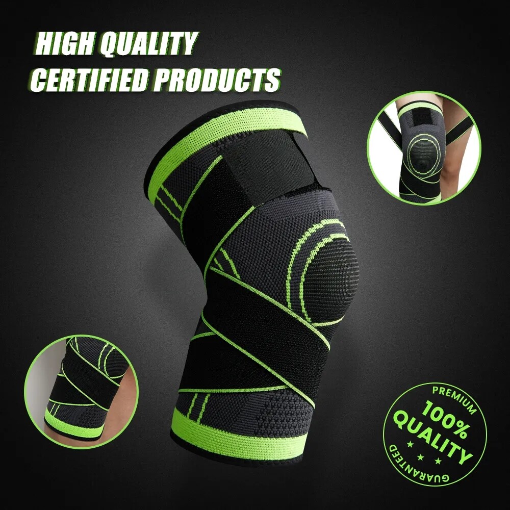 Unisex Knee Pads Brace Sports Support Arthritic Joints Compression Sleeve Gym US