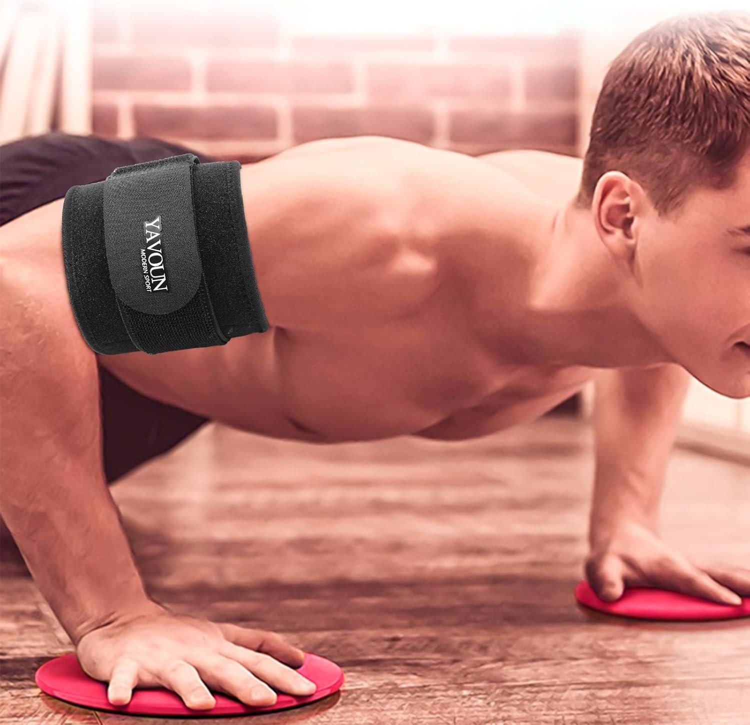 Tendonitis – Bicep ＆ Tricep Compression 1 Count (Pack of 1), Black