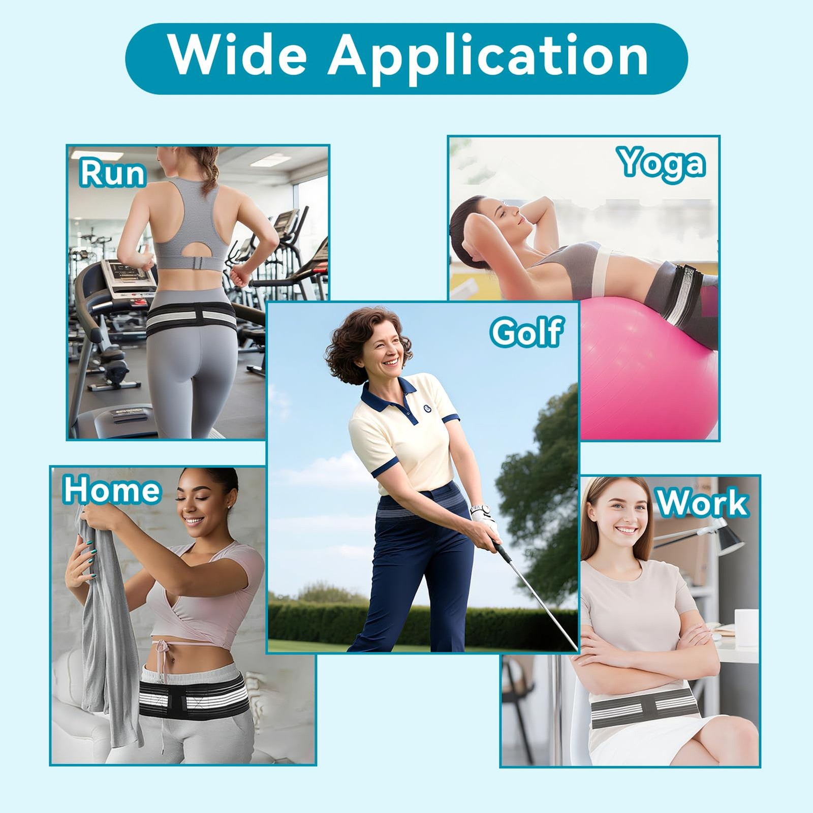 Lower Back Brace for Pain Relief – Adjustable Back Support Brace for Sciatica, S