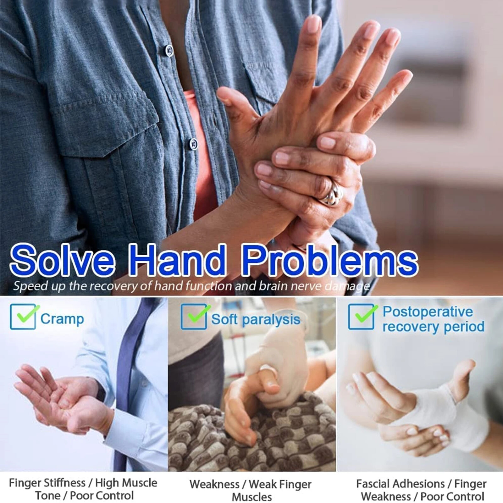 Rehabilitation Robot Gloves Stroke Hemiplegia Intelligent Massage Hand Function