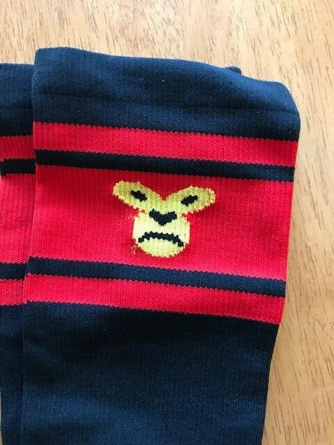 (2 Pairs) Knee High Compression Socks Size S/M Black/Red & Yellow NWT FAST SHIP