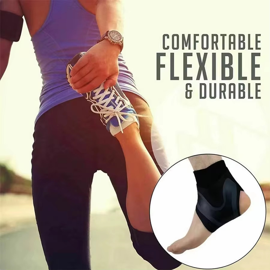 1 Pc Ankle Brace Support Compression Sleeve Breathable Running Foot Bandage Foot