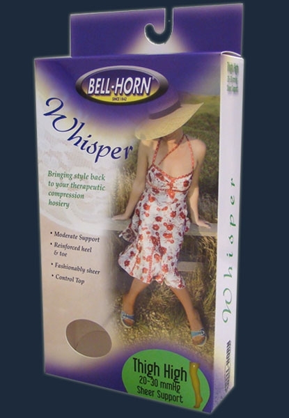 Whisper 20-30 mmhg Compression Thigh Stockings Supports Closed Toe