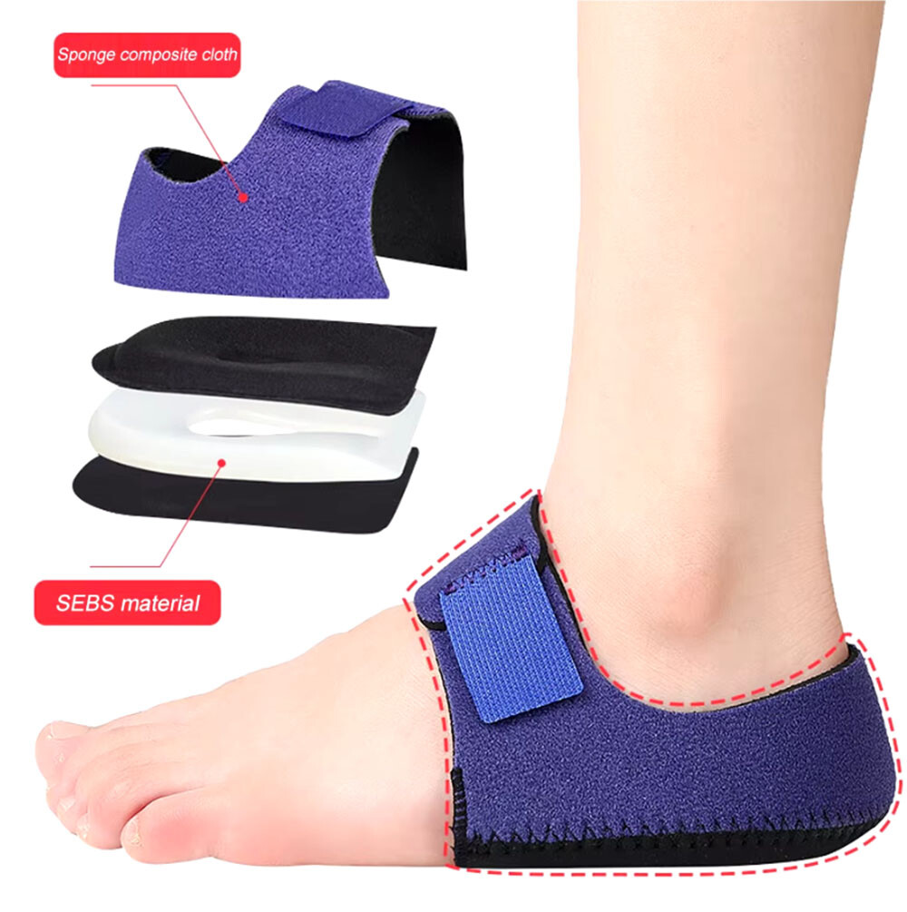 1/2 Pairs Heel Cups Protector Plantar Fasciitis Socks Pads For Foot Support Pain