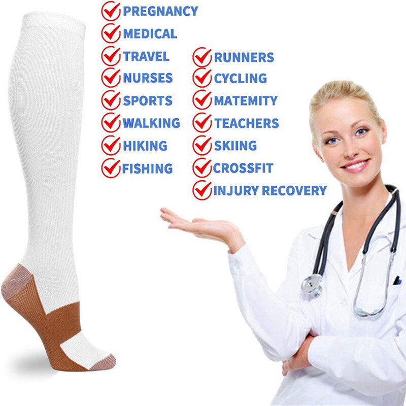 Professional Compression Socks 20-30 mmHg, Medical, Orthopedic Support, Nursing