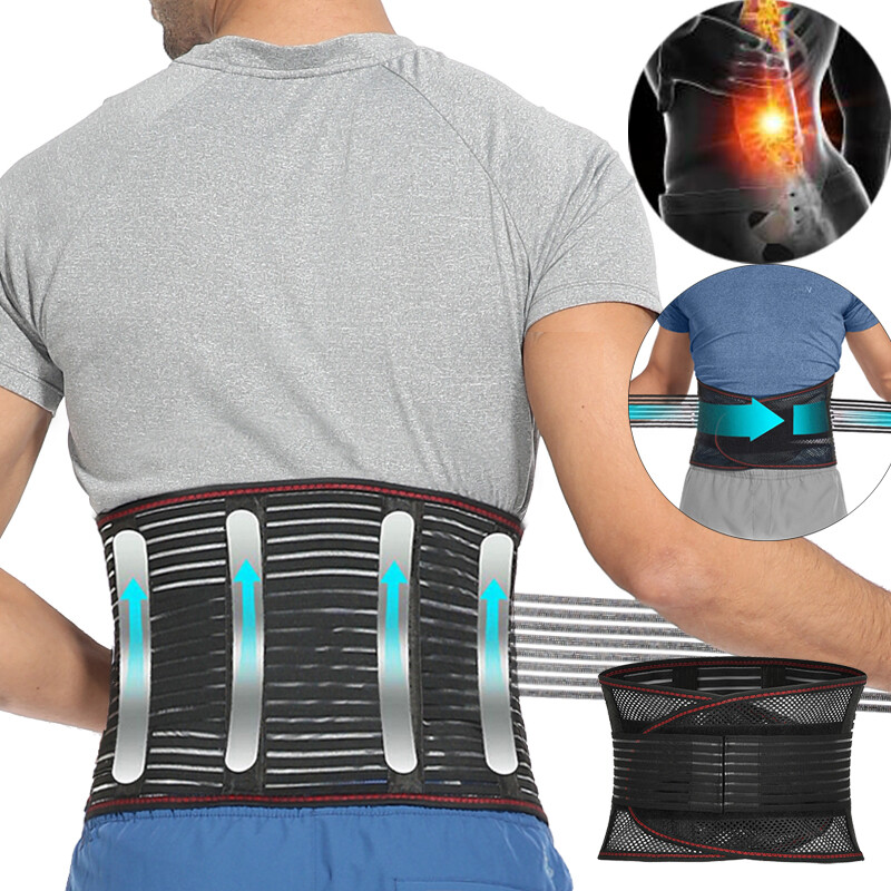 Ergonomic Back Brace for Lower Back Support Pain Relief with Lumbar Steel Stays