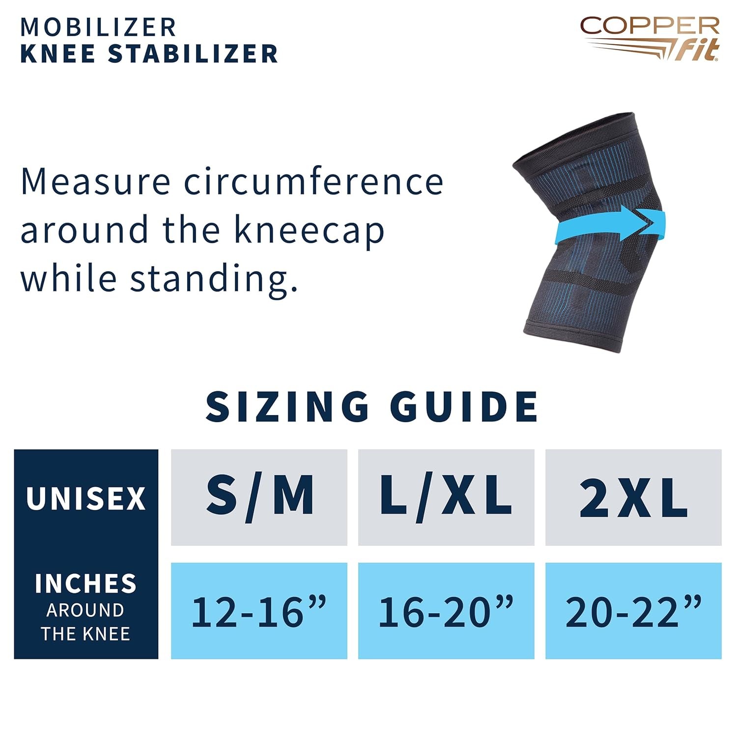 Copper Fit Mobilizer Knee Sleeve – ProSeries with Removable Side Stabilizers …