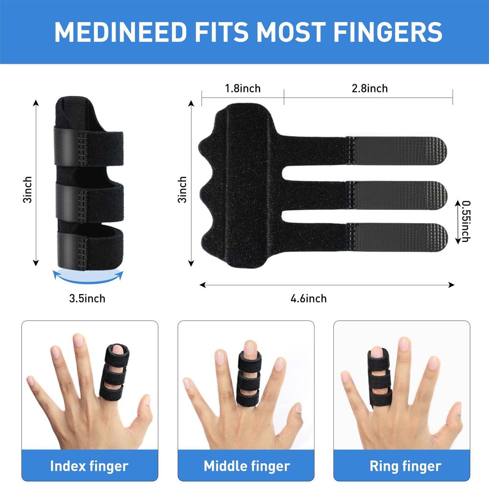 2PCS Finger Ice Pack & 2PCS Trigger Finger Splint, Thumb Splint & Sleeves Col…