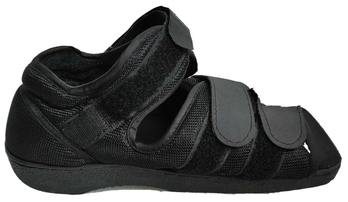 ProCare Squared Toe Post Operation Shoe Black Size Medium