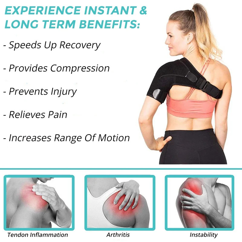 Shoulder Support Brace with Pressure Pad N Women Shoulder Pain Relief, Support a