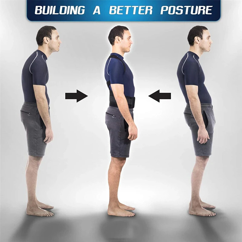 Adjustable Posture Corrector Low Back Support Shoulder Brace Belt For Men Women