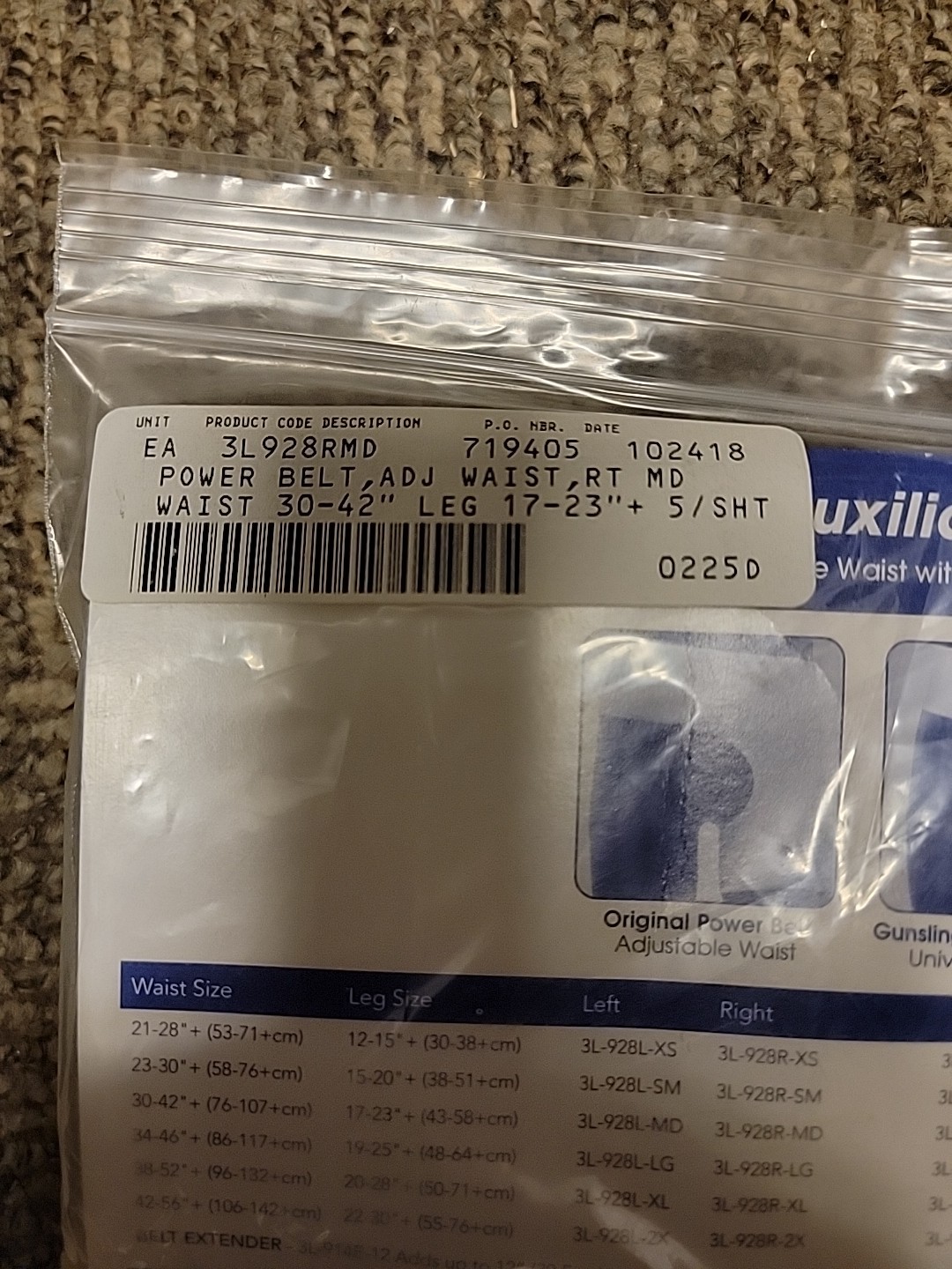 Knit Rite Power Belt Auxiliary Suspension Belt 3L928RMD Medium Right
