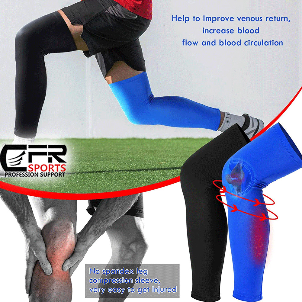 Leg Brace Thigh Knee High Compression Sleeve Socks Support Pain Relief Men Women
