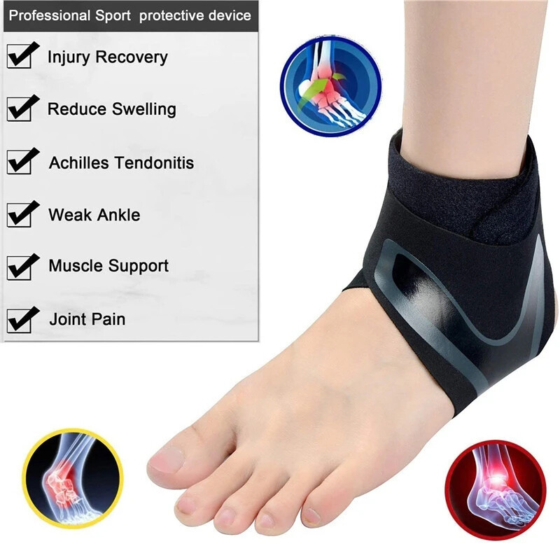 Ankle Support Brace Compression Wrap Plantar Fasciitis Foot Pain Relief Sports