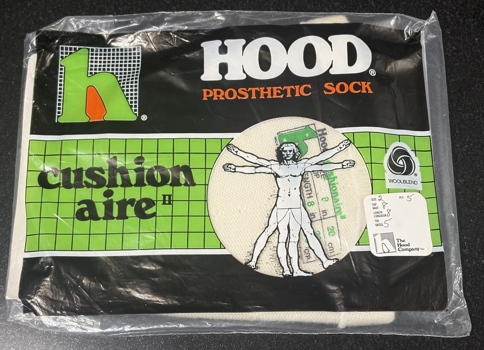 Lot Of 6 Hood Prosthetic Socks Ply 5 Size 2 Top 8 Length 8 Toe 5