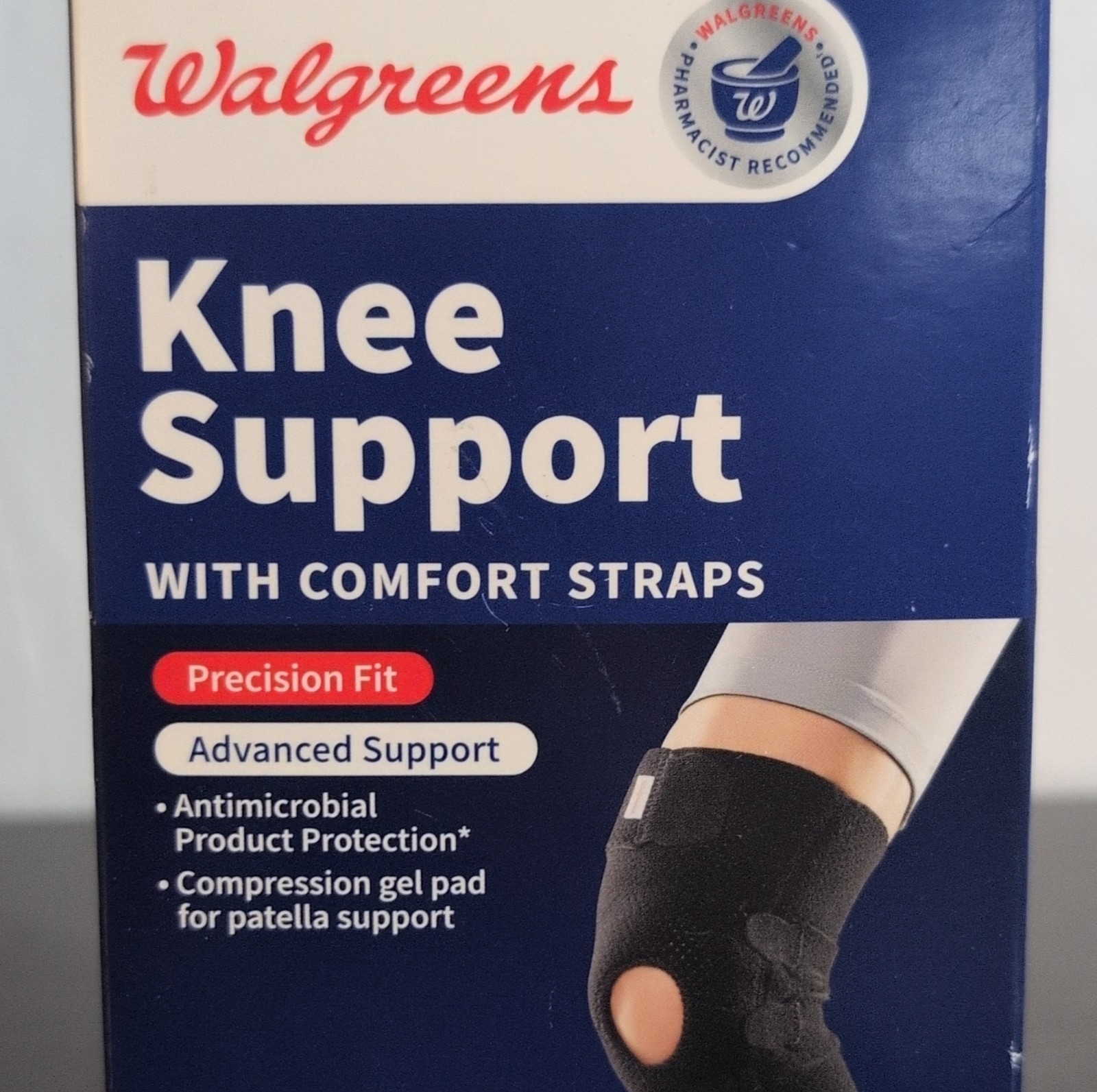 Walgreens Knee Brace with Compression Gel Pad, Antimicrobial Protection
