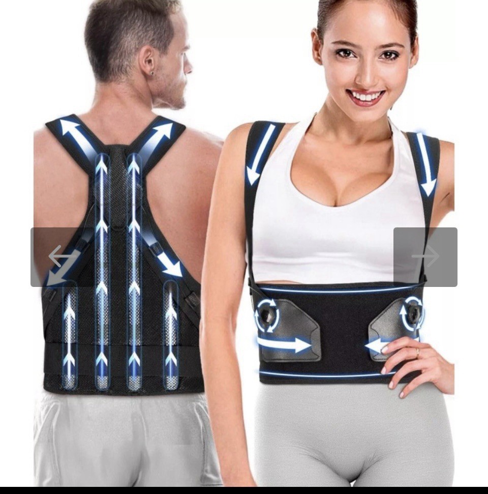 Adjustable 2-in-1 Back Straightener Brace & Posture Corrector–for Men & Women