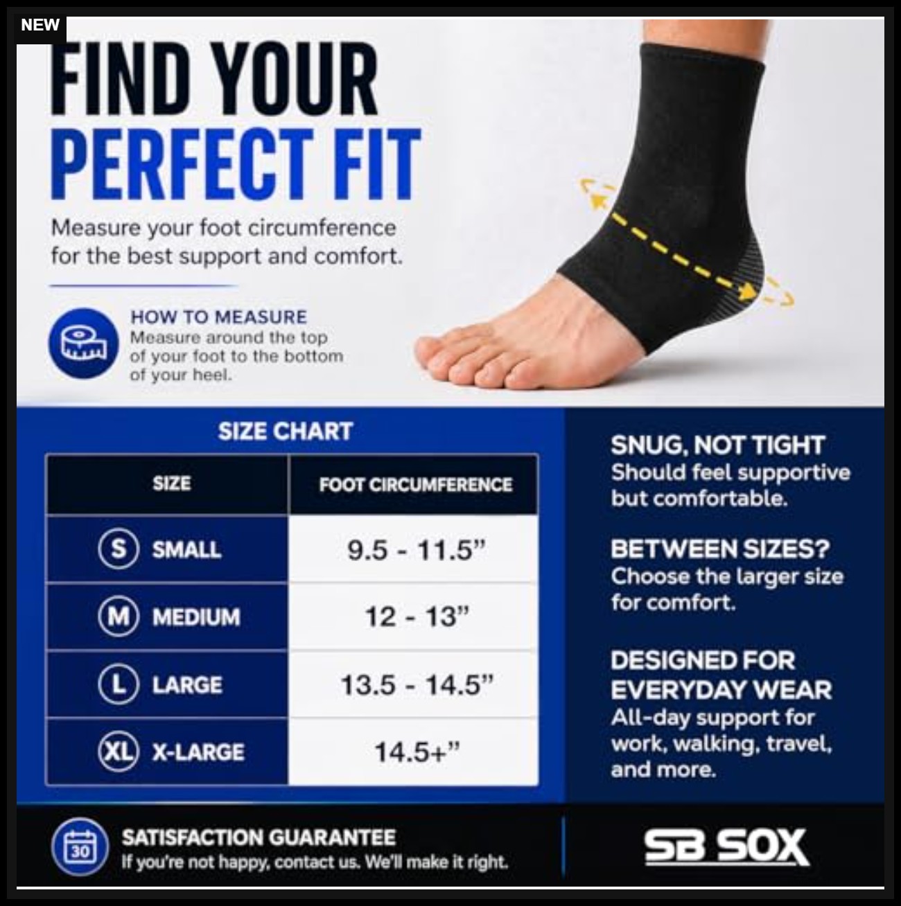 Ankle Brace Compression Sleeve for Men Women Plantar Fasciitis Pain Relief