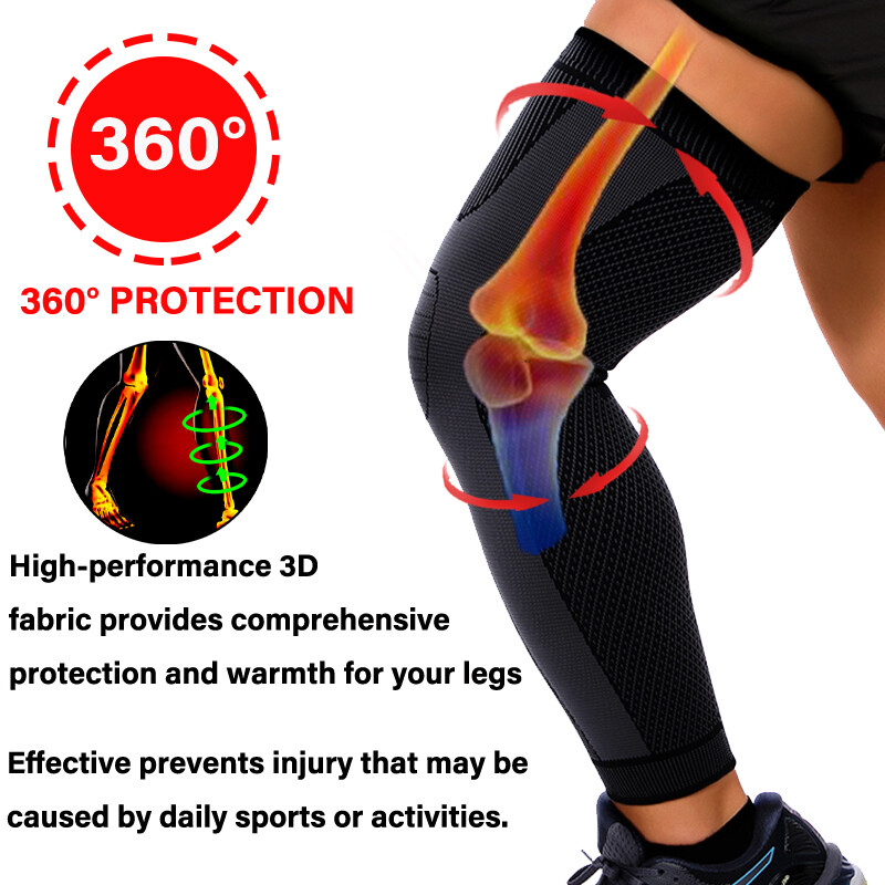 Knee Leg Brace Thigh High Compression Sleeve Socks Support Pain Relief Full Legs