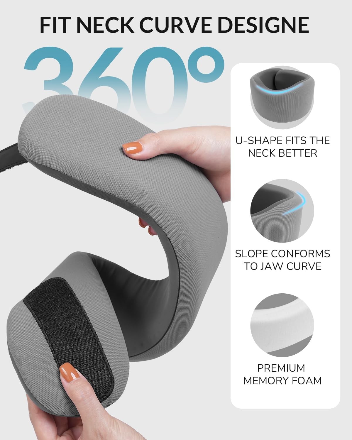 Memory Foam Neck Brace – Adjustable Cervical Collar for Pain Relief & Support
